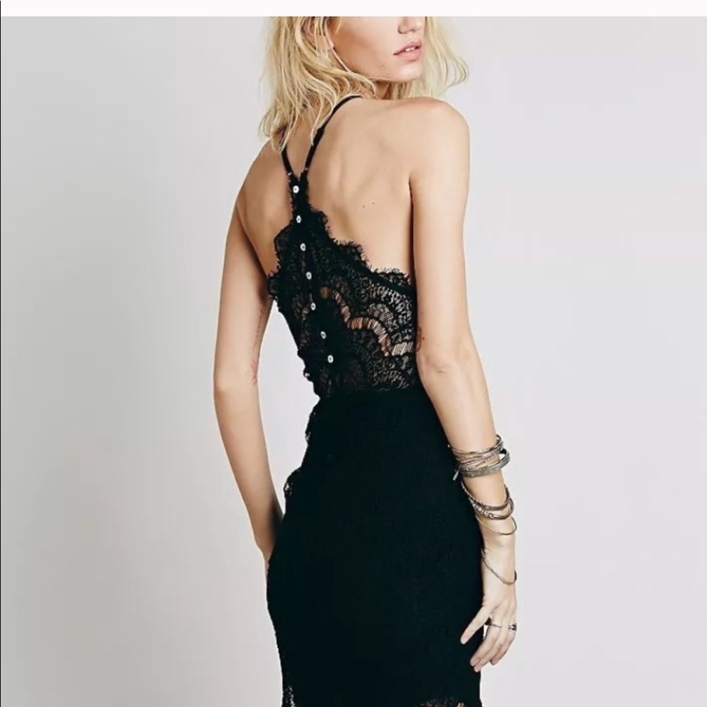 Free People Black Lace Dress